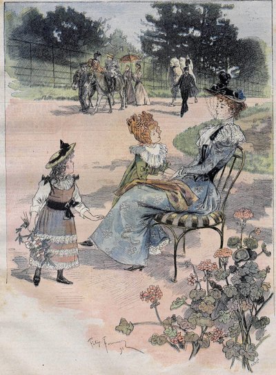 La promenade des enfants au jardin d