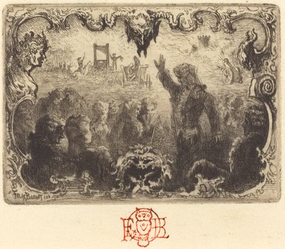 Le Diable amoureux de Jacques Cazotte (3ème vignette) - Felix Hilaire Buhot