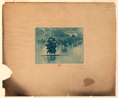 Rue pluvieuse - Felix Hilaire Buhot