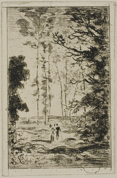 Petit paysage vertical - Felix Hilaire Buhot
