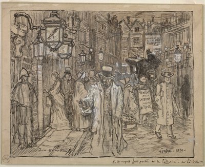 Scène de rue à Londres, 1879 - Felix Hilaire Buhot