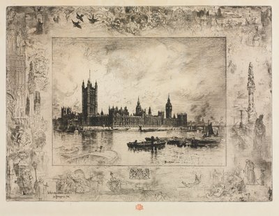 Westminster Place, 1884 - Felix Hilaire Buhot
