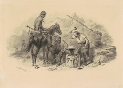 Forgeron dans les champs aurifères - Felix Octavius Carr Darley