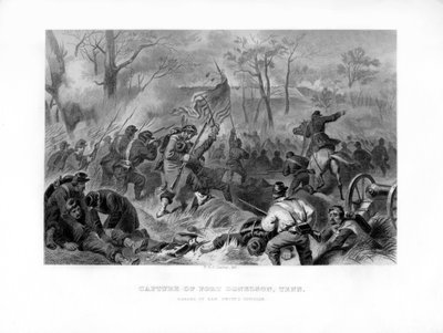 Charge de la division du général Smith, capture de Fort Donelson, Tennessee, 1862-1867 - Felix Octavius Carr Darley
