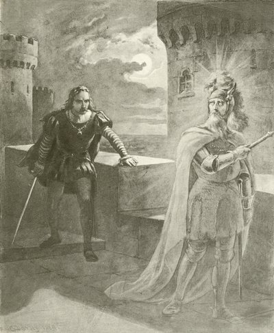 Hamlet. Acte I, Scène V (gravure) - Felix Octavius Carr Darley