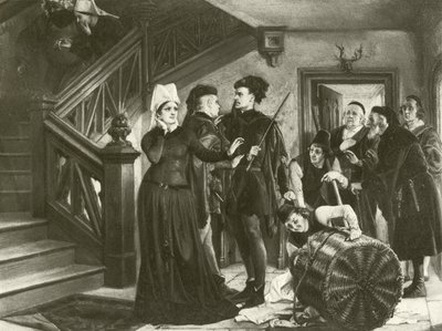 Les Joyeuses Commères de Windsor. Acte IV-Scène II - Felix Octavius Carr Darley