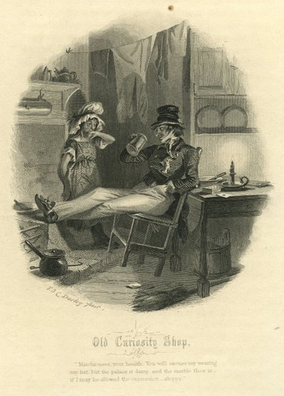 Vieille boutique de curiosités - La Marquise et M. Swiveller - Felix Octavius Carr Darley