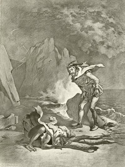 La Tempête. Acte II, Scène II - Felix Octavius Carr Darley