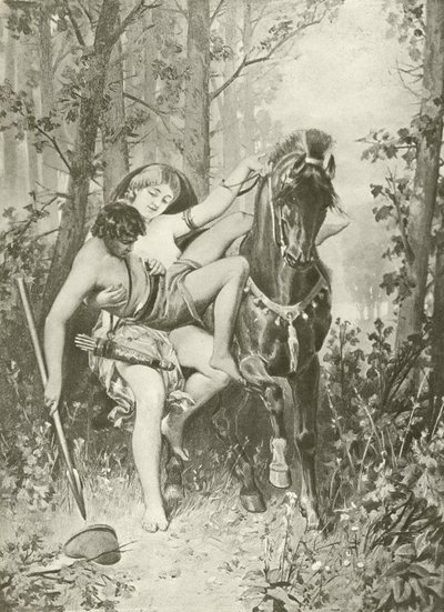 Vénus et Adonis. Poèmes (gravure) - Felix Octavius Carr Darley