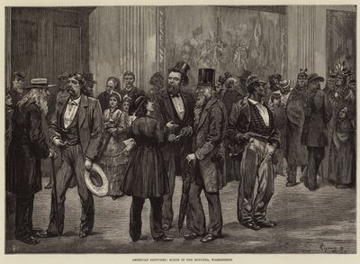 Esquisses américaines, scène dans la Rotonde, Washington - Felix Regamey