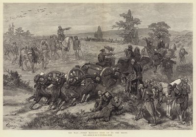 La guerre, les Turcs tirant des canons vers le front - Felix Regamey