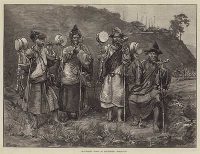Lamas voyageurs à Darjeeling, Himalayas - Felix Regamey
