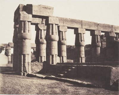 Louxor (Thèbes), construction postérieure - galeries - parallèles - Félix Teynard