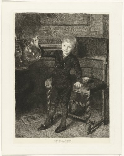 Garçon soufflant des bulles - Ferdinand Oldewelt