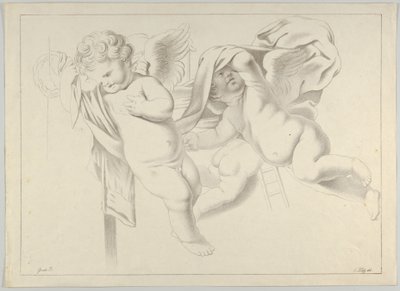 Étude de trois putti, vers 1800-1844 - Ferdinand Piloty