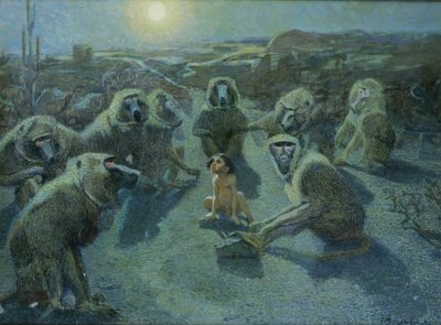 Mowgli capturé par des singes - Ferdinand Schebek