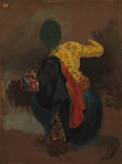 Figure en costume turc, vers 1856-63 - Ferdinand Victor Eugene Delacroix