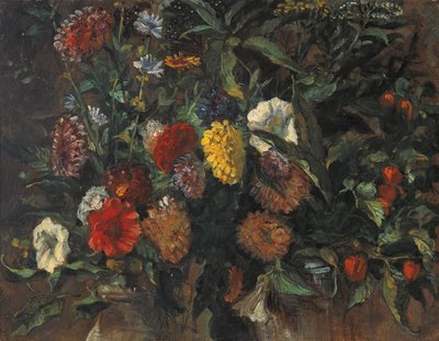 Nature morte aux fleurs, vers 1848 (huile sur carton) - Ferdinand Victor Eugene Delacroix