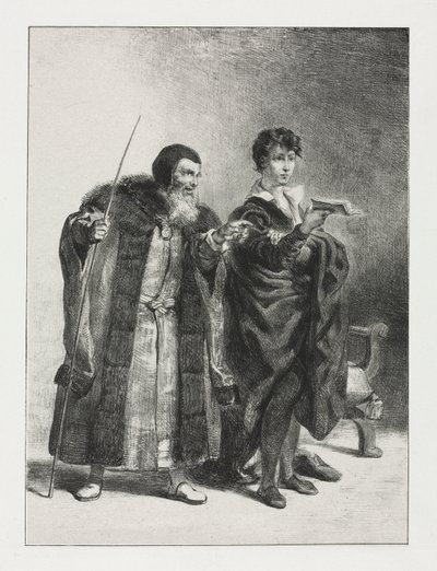Hamlet : Polonius et Hamlet, 1834 - Ferdinand Victor Eugene Delacroix