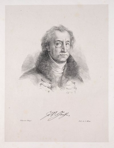 Illustrations pour Faust : Frontispice - Portrait de Johann Wolfgang von Goethe, 1828 - Ferdinand Victor Eugene Delacroix