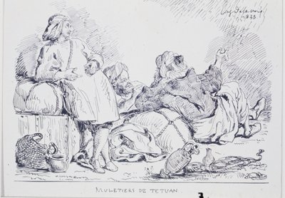 Conducteurs de mules de Tétouan, 1833 - Ferdinand Victor Eugene Delacroix