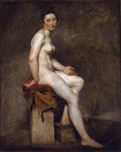 Nue assise dite Mademoiselle Rose - Ferdinand Victor Eugene Delacroix