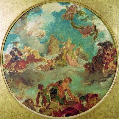 La Paix descendant sur Terre, étude pour le plafond central du Salon de la Paix à l