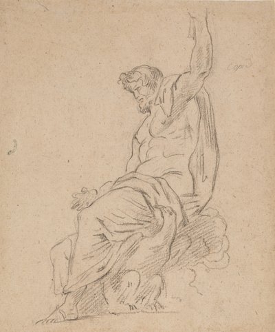 Recto : Figure assise d