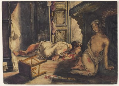 La fiancée de Lammermoor, vers 1826 (aquarelle et gouache sur mine de plomb sur papier vélin) - Ferdinand Victor Eugene Delacroix