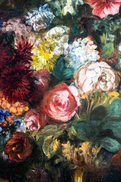 Vase de fleurs sur une console, détail - Ferdinand Victor Eugene Delacroix