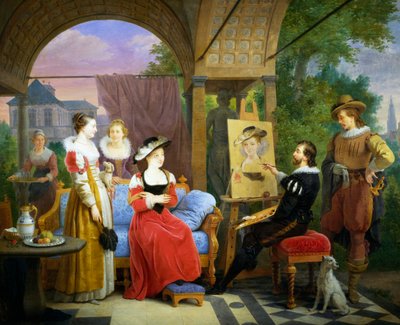 Rubens peignant le chapeau de paille dans son atelier - Ferdinand de Braekeleer