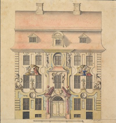 Conception architecturale pour une façade, 1739-69 - Ferenc Speth