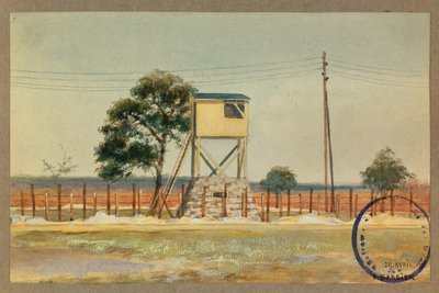 Tour de guet et barbelés - Fernand Barbier