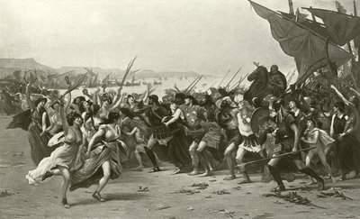 Les vainqueurs de Salamine (gravure) - Fernand Cormon