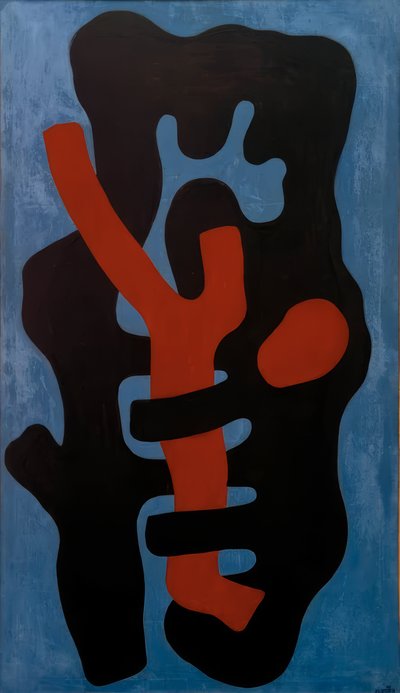Elemente auf blauem Grund von Fernand Leger