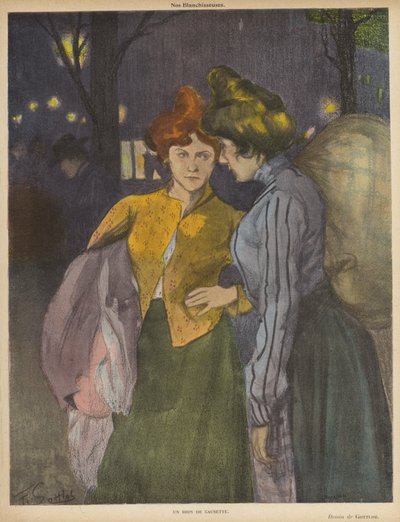 Deux blanchisseuses bavardant - Fernand Louis Gottlob