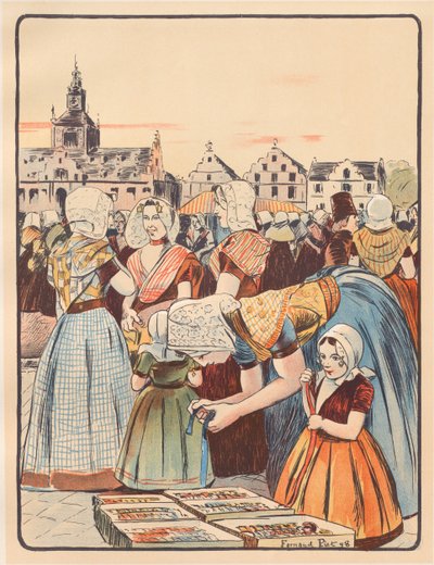 Un Marché en Zélande - Fernand Piet