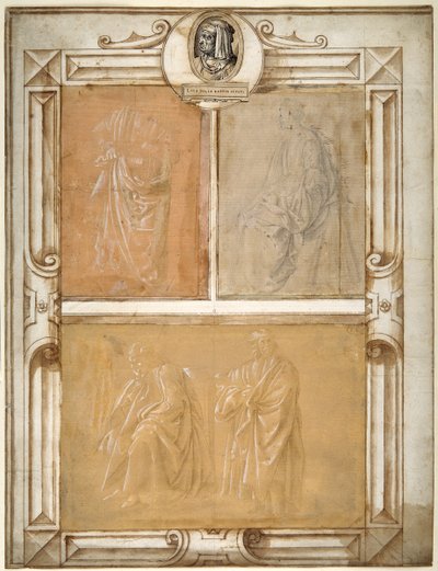 Études de figures drapées - Filippino (follower of) Lippi