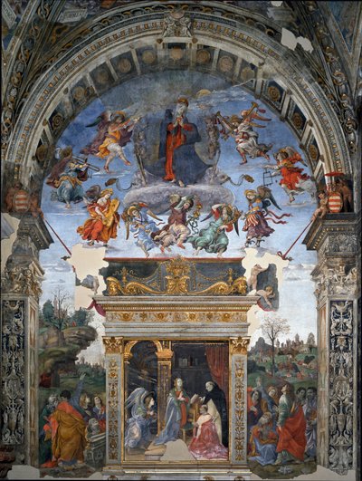 Assomption de la Vierge et en dessous Saint Thomas d