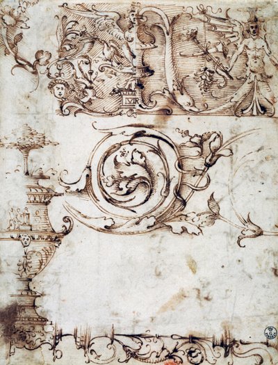 Étude pour des ornements et autres motifs décoratifs - Filippino Lippi