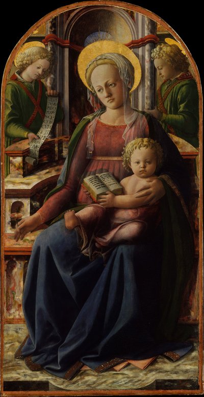 Madone et Enfant en trône avec deux anges, vers 1440 - Fra Filippo Lippi