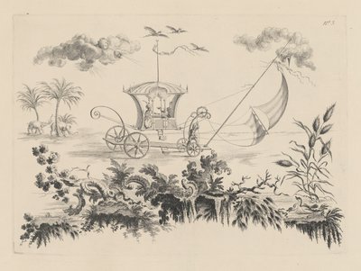 Les carrosses utilisés sur la Lune et qui se déplacent à la voile - Filippo Morghen