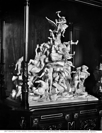 Jupiter frappant les Titans avec la foudre, vers 1800-12 - Filippo Tagliolini
