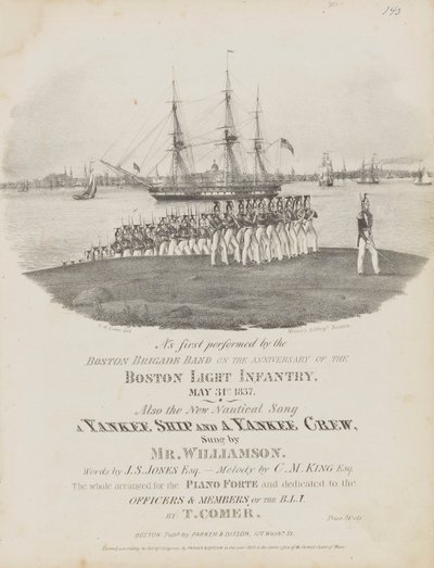 A Yankee Ship and a Yankee Crew (couverture de la musique en feuilles) - Fitz Henry Lane