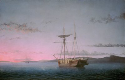 Goélettes de bois le soir sur la baie de Penobscot - Fitz Henry Lane