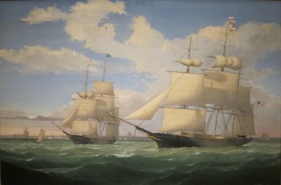 Les navires "Winged Arrow" et "Southern Cross" dans le port de Boston - Fitz Henry Lane