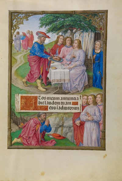 Abraham et les trois anges - Flemish School