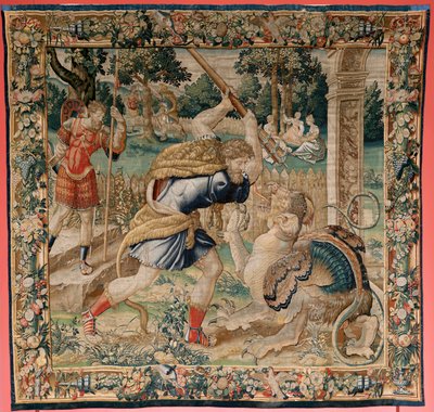 Hercule dans le jardin des Hespérides (cinquième tapisserie de la série) - Flemish School