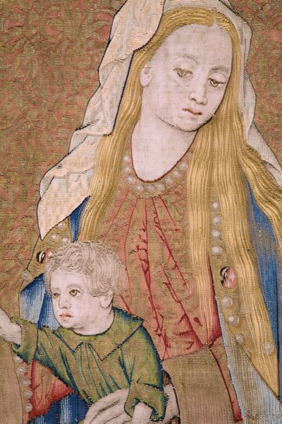 Tapisserie flamande. La Vierge avec l