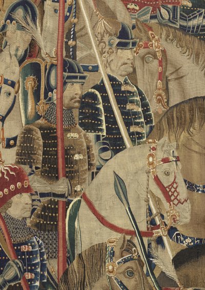 Tapisserie montrant les conquêtes du roi Alphonse V du Portugal, Tournai (détail) - Flemish School